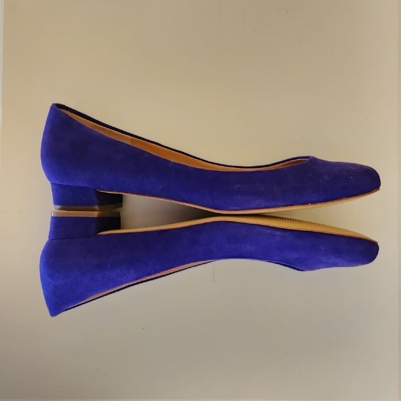 J. Crew Cobalt Blue Sued Ballet Flats ***NEW*** - Picture 4 of 10